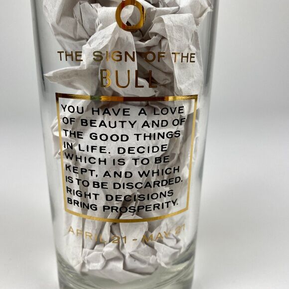 VTG MCM Anchor Hocking Zodiac Highball Tumbler Glass Taurus Astrology 1960s - Picture 5 of 5